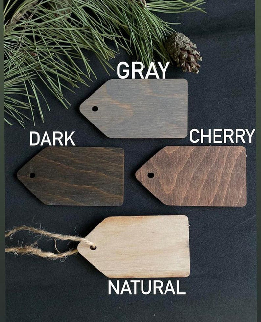 Christmas Wooden Gift Tags - Festive Decor Charms