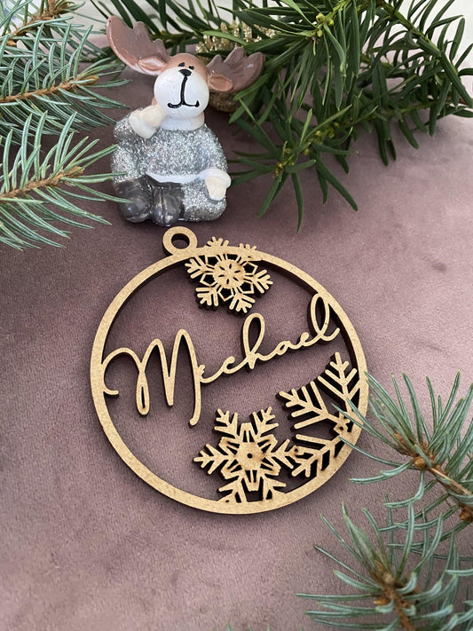 Custom CHRISTMAS tree baubles , CHRISTMAS custom gift tags with name ,personalized laser cut names ,Christmas tree decor bauble personalized