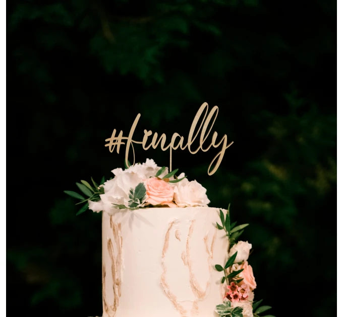 Finally wedding cake topper
