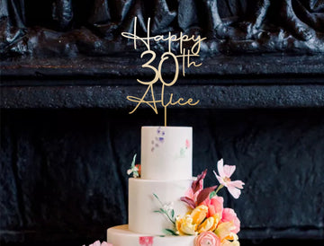 Wooden birthday cake topper,Cake topper Personalized cake topper, Custom , Laser cut , Happy 20th 30th 50th 60th wood cake topper Customs