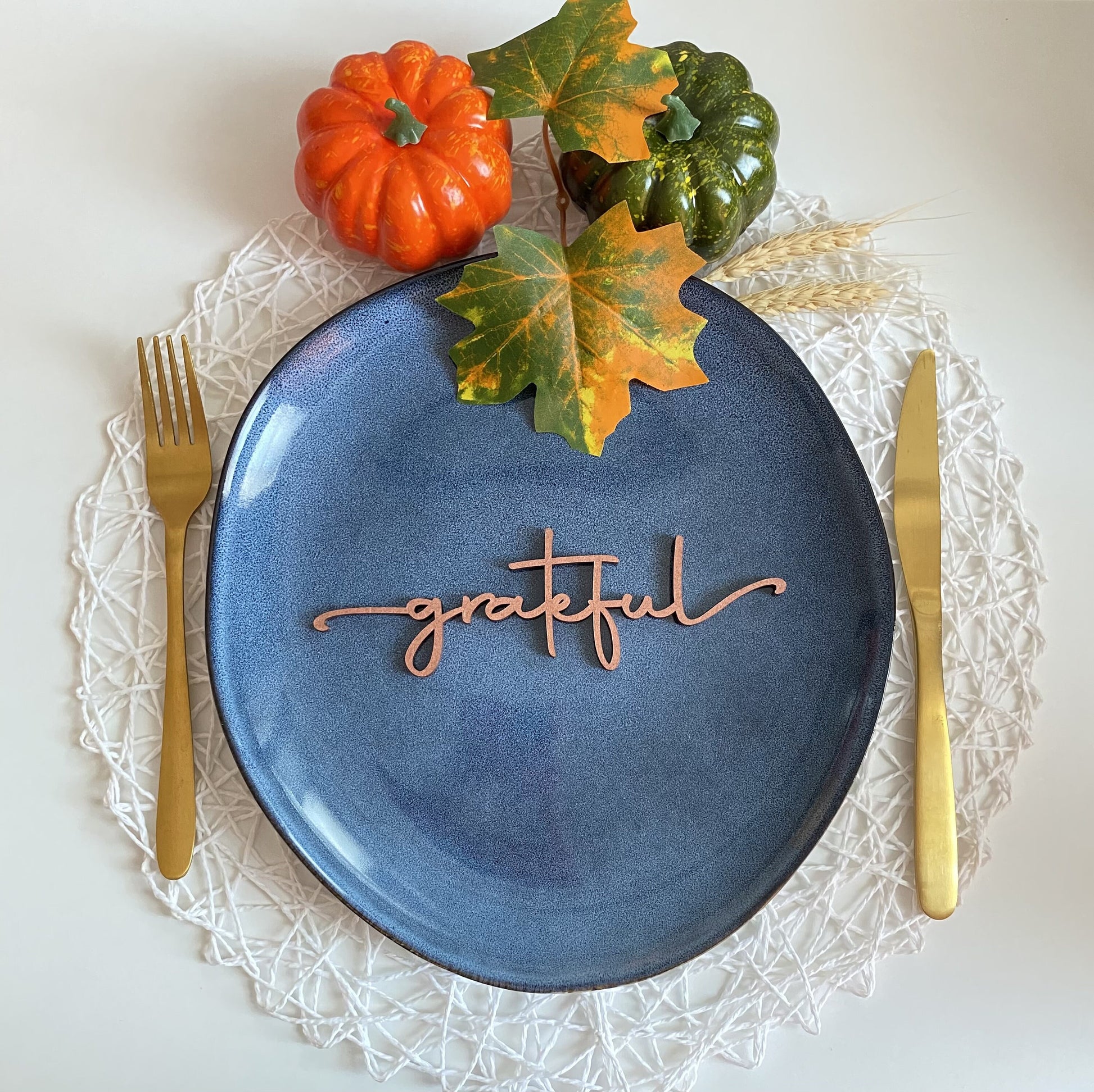 Thankful place card , Laser Cut signs , Grateful Thankful Blessed Place Cards , Thanksgiving table decor , CUSTOM Thanksgiving place card